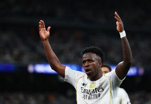 维尼修斯为皇马打进122球，超越伊瓜因排名队史射手榜第15位 配图