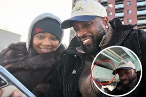 惊魂一刻！韦德出游险遭“爆头” 妻子尤尼恩眼疾手快化险为夷 配图