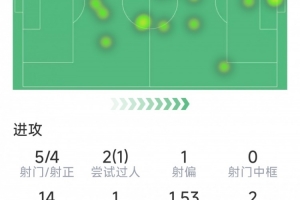 维尼修斯本场数据:梅开二度,5射4正,2次错失良机,1关键传球 配图