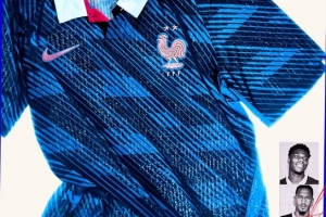 打几分?法国队发布世界杯主客场球衣,姆巴佩担当模特 配图