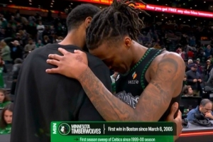 打破魔咒!森林狼时隔21年再次在波士顿赢球 26年来首次横扫对手 配图