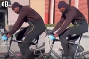 还记得他吗?38岁拜纳姆在洛杉矶骑自行车 曾助力湖人两连冠 配图