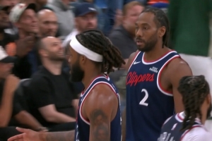 开始了！伦纳德连中跳投个人独得7分打停雄鹿 配图