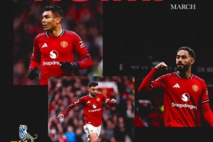 曼联3月队内最佳候选:卡塞米罗、库尼亚、B费 配图