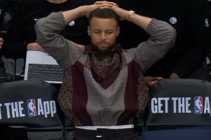 愿好！库里曾目睹克莱/杜兰特/巴特勒重伤 又看到穆迪膝盖重伤 配图