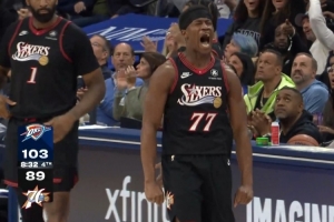 单核带队！埃奇库姆连续砍分末节初已经得到35分 命中7记三分 配图