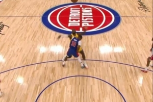 得分上双！詹姆斯三分线外造犯规 三罚稳稳全部命中 配图