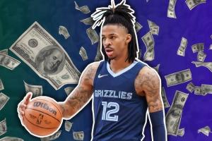 钱得了!莫兰特近三个赛季打一场比赛就能赚140万美元! 配图