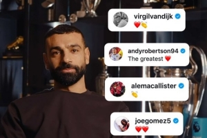 告别传奇！利物浦官方社媒晒队友致敬萨拉赫合集 配图