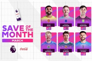 英超3月最佳扑救候选：拉亚、皮克福德、大马丁等球员的扑救入围 配图