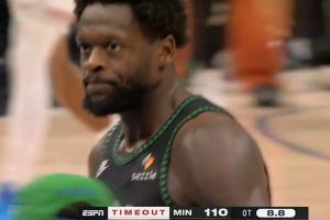 最后8.8秒！兰德尔急停中投森林狼15-0反超火箭两分！ 配图