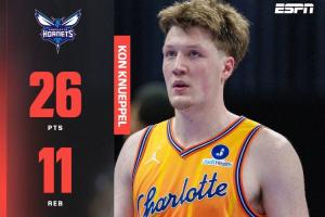 这新秀太NB了！康神克尼佩尔三分10中6射落26分11板8助力斩纽约 配图