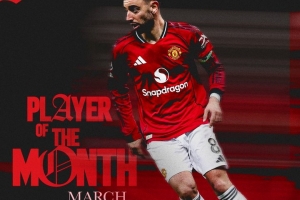 4场2球4助攻!官方:B费当选曼联3月份最佳球员 配图