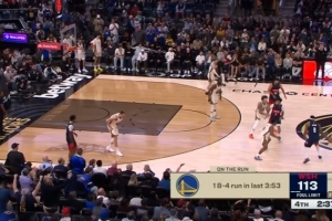 收割！勇士攻防两端压制奇才 轰出18-4攻击波获得9分优势 配图