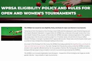 调整政策！官方：仅生理女性选手才能参加世界台联旗下的女子赛事 配图