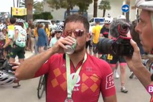 开始健身！阿扎尔完成225公里自行车骑行赛，奖励自己一瓶啤酒 配图