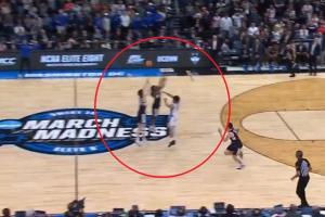 这就是疯狂三月！康大双人跃起前场抢断后Logo超远三分绝杀杜克！ 配图