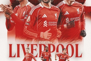 利物浦发布默西塞德德比海报：范戴克、索博、维尔茨等多人出镜 配图