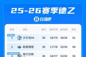 争冠准备重返德甲!沙尔克10轮不败领跑德乙,剩4轮领先第3名6分 配图