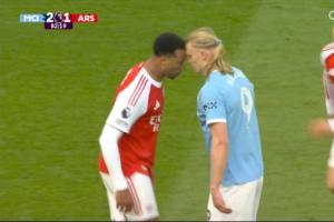 与加布顶牛！哈兰德：如果我倒地可能是张红牌，虽然我不会这么做 配图