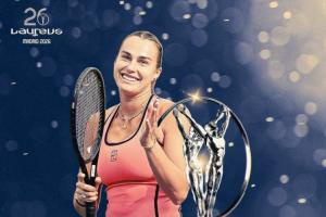 击败莱德基等人！官方：萨巴伦卡荣获2026劳伦斯年度最佳女运动员 配图